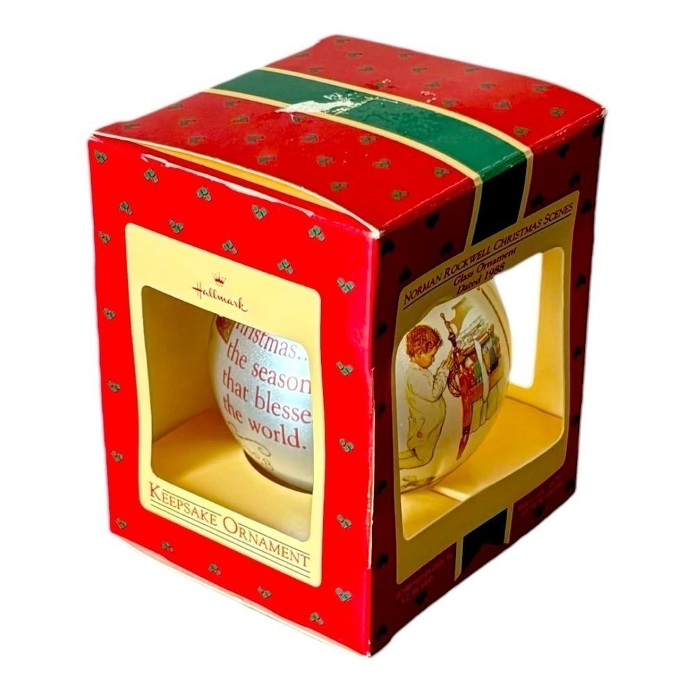 $5 ADD ON NEW Vintage 1985 Norman Rockwell Scenes Hallmark Christmas Ornament